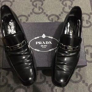 100% AUTHENTIC PRADA LOAFERS SHOES SZ 9.5 US 10.5